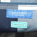 BLUE LABEL CRESTBRIDGE Hand Bag Leather 2way Turquoise Blue Gold Auth 174705A-11