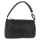 BURBERRY Handtas Leer Zwart Zilver Auth 174706A-1
