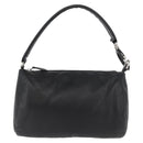 BURBERRY Handtas Leer Zwart Zilver Auth 174706A-13