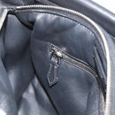 BURBERRY Handtas Leer Zwart Zilver Auth 174706A-20