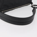 BURBERRY Handtas Leer Zwart Zilver Auth 174706A-7