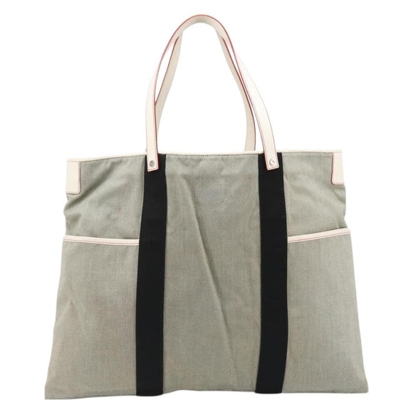 LOEWE Anagram Tote Bag Canvas Gray Auth 174711A