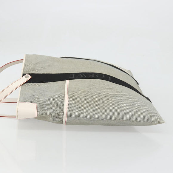LOEWE Anagram Tote Bag Canvas Gray Auth 174711A