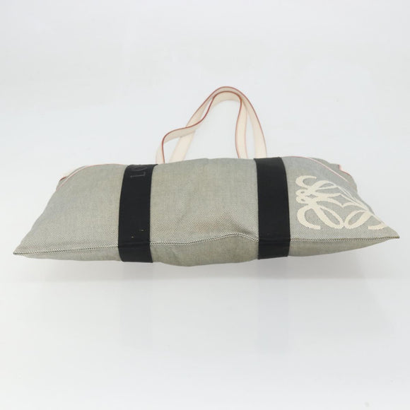 LOEWE Anagram Tote Bag Canvas Gray Auth 174711A