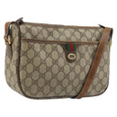 GUCCI GG Supreme Web Sherry Line Bag PVC Beige Gold 89 02 077 Auth 174712-1