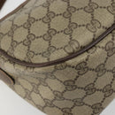 GUCCI GG Supreme Web Sherry Line Bag PVC Beige Gold 89 02 077 Auth 174712-11