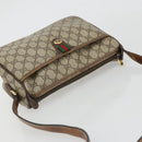 GUCCI GG Supreme Web Sherry Line Bag PVC Beige Gold 89 02 077 Auth 174712-6