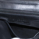 BVLGARI Clutch Bag Leather Black Gold Auth 174713A-9