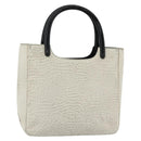 PRADA Hand Bag Harako Silver White Auth 174714A-1