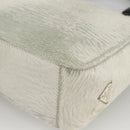 PRADA Hand Bag Harako Silver White Auth 174714A-15