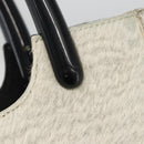 PRADA Hand Bag Harako Silver White Auth 174714A-10