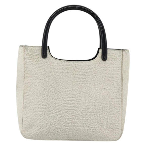 PRADA Hand Bag Harako Silver White Auth 174714A