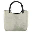 PRADA Hand Bag Harako Silver White Auth 174714A-2
