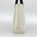PRADA Hand Bag Harako Silver White Auth 174714A-3