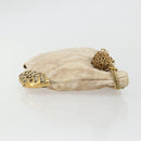 Chloe Purse Chain Hand Bag Harako leather Beige Gold Auth 174716-3