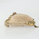 Chloe Purse Chain Hand Bag Harako leather Beige Gold Auth 174716-4