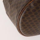 CELINE Macadam Canvas Purse Backpack PVC Leather Brown Gold Auth 174718-15