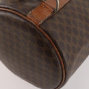 CELINE Macadam Canvas Purse Backpack PVC Leather Brown Gold Auth 174718-9