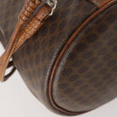 CELINE Macadam Canvas Purse Backpack PVC Leather Brown Gold Auth 174718-10