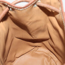 CELINE Macadam Canvas Purse Backpack PVC Leather Brown Gold Auth 174718-12