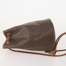 CELINE Macadam Canvas Purse Backpack PVC Leather Brown Gold Auth 174718-3