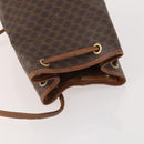 CELINE Macadam Canvas Purse Backpack PVC Leather Brown Gold Auth 174718-6