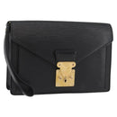 LOUIS VUITTON Epi Serie Dragonne Clutch Bag Black Noir M52612 LV Auth 174735-1