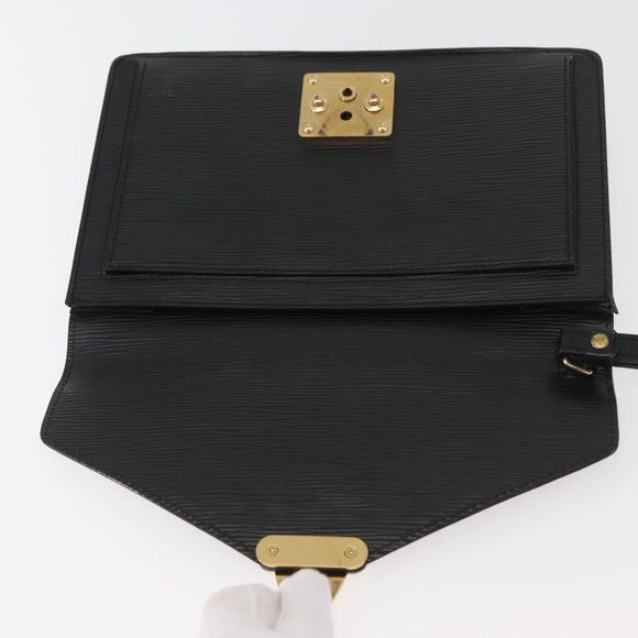 LOUIS VUITTON Epi Serie Dragonne Clutch Bag Black Noir M52612 LV Auth 174735