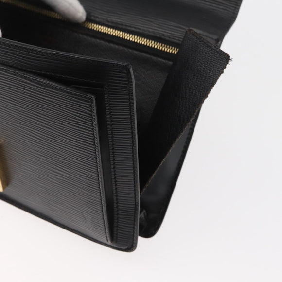 LOUIS VUITTON Epi Serie Dragonne Clutch Bag Black Noir M52612 LV Auth 174735
