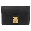 LOUIS VUITTON Epi Serie Dragonne Clutch Bag Black Noir M52612 LV Auth 174735-13