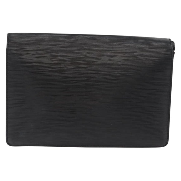LOUIS VUITTON Epi Serie Dragonne Clutch Bag Black Noir M52612 LV Auth 174735