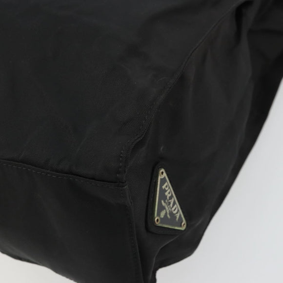 PRADA Tote Bag Nylon Black Auth 174737