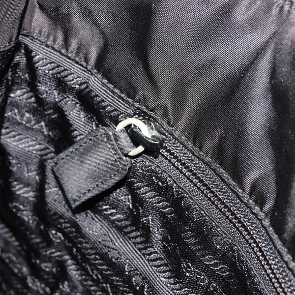 PRADA Tote Bag Nylon Black Auth 174737