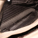 PRADA Hand Bag Leather Beige Auth 174739A-24