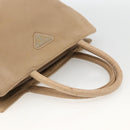 PRADA Hand Bag Leather Beige Auth 174739A-7