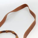 GUCCI Bamboo Hand Bag Leather 2way Brown Gold 001 123 1638 Auth 174741-14
