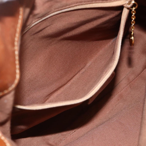 GUCCI Bamboo Hand Bag Leather 2way Brown Gold 001 123 1638 Auth 174741