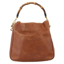 GUCCI Bamboo Hand Bag Leather 2way Brown Gold 001 123 1638 Auth 174741-2