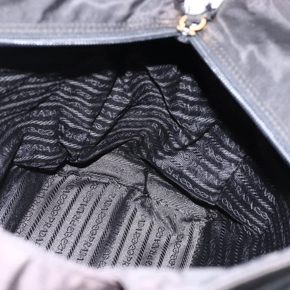 PRADA Tote Bag Nylon Black Auth 174743A