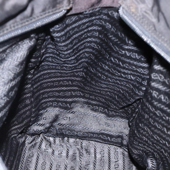PRADA Tote Bag Nylon Black Auth 174743A