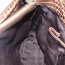 CELINE Boogie bag Hand Bag Leather Beige Gold Auth 174749-19