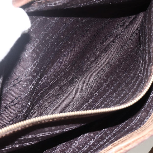 CELINE Boogie bag Hand Bag Leather Beige Gold Auth 174749