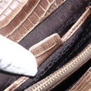 CELINE Boogie bag Hand Bag Leather Beige Gold Auth 174749-12