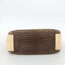 CELINE Boogie bag Hand Bag Leather Beige Gold Auth 174749-5