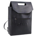 FENDI Backpack Leather Black Silver Auth 174752-1