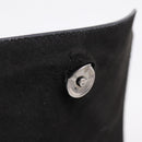 FENDI Backpack Leather Black Silver Auth 174752-17