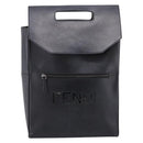 FENDI Backpack Leather Black Silver Auth 174752-2