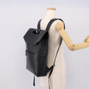 FENDI Backpack Leather Black Silver Auth 174752-26
