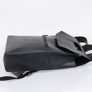 FENDI Backpack Leather Black Silver Auth 174752-5