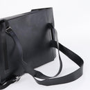 FENDI Backpack Leather Black Silver Auth 174752-7